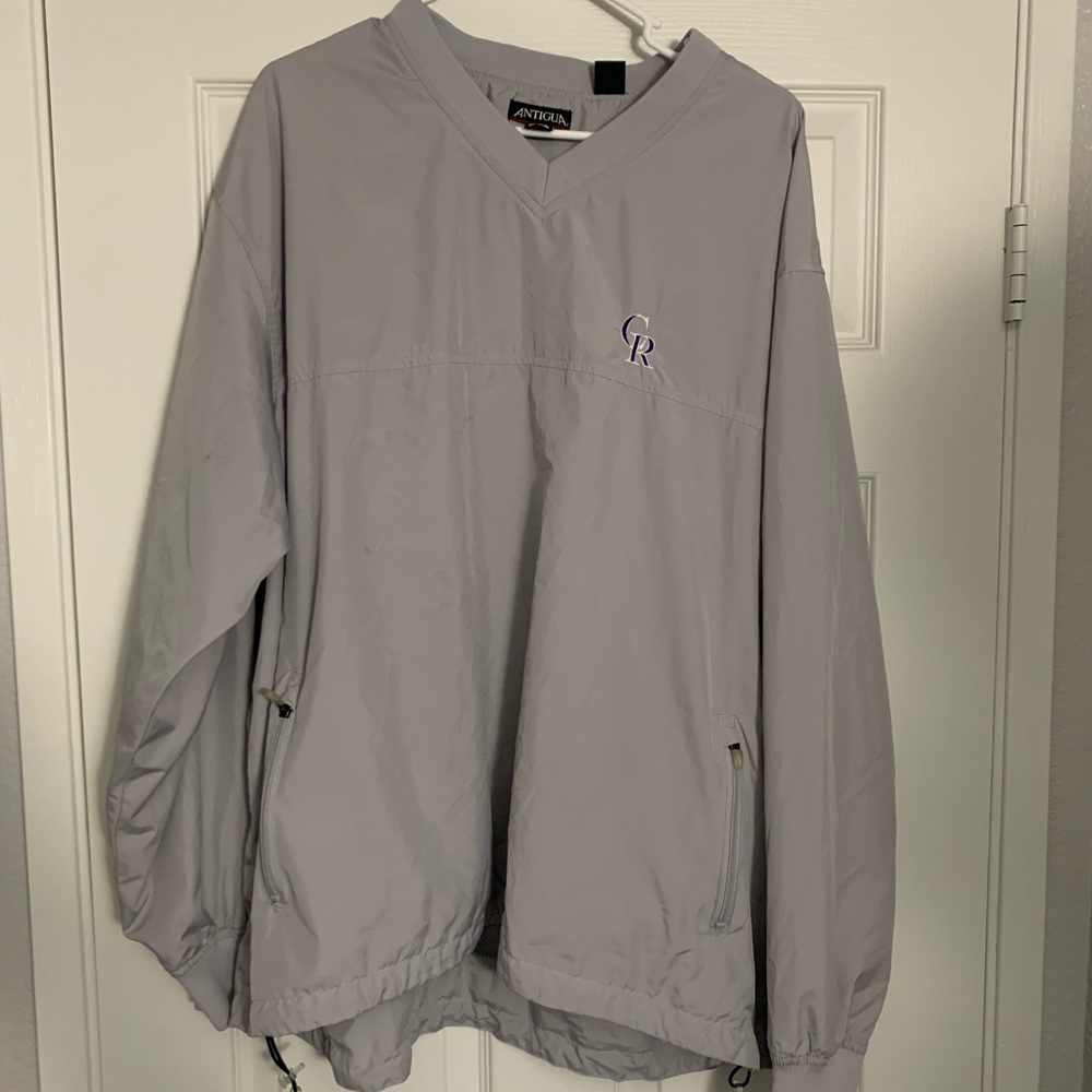 Colorado Rockies V Neck Pullover Windbreaker